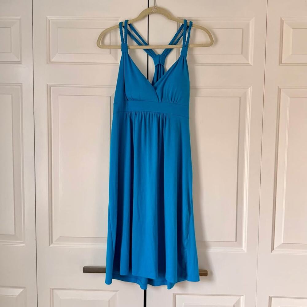 Maurices Blue Flowy Dress Size XL Sleeveless Strappy Back